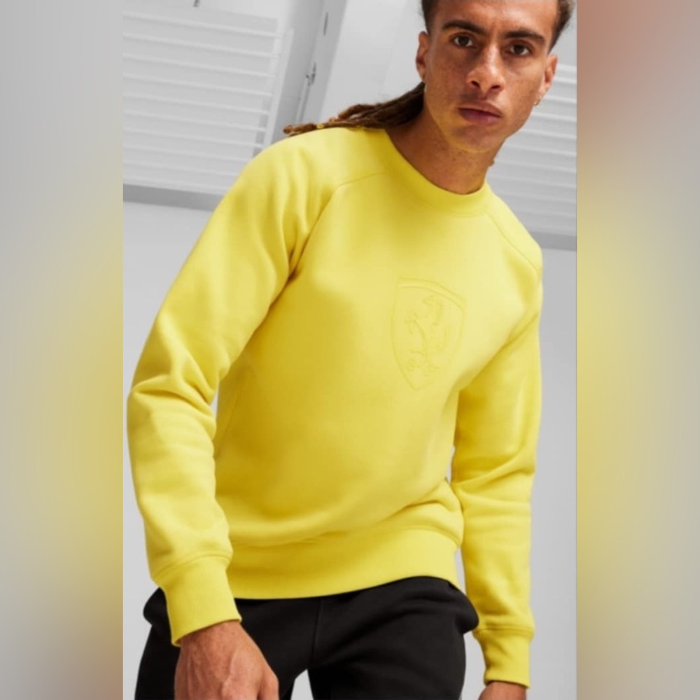 PUMA x Scuderia Ferrari Race Big Shield Men's Motorsport Crewneck Sweatshirt